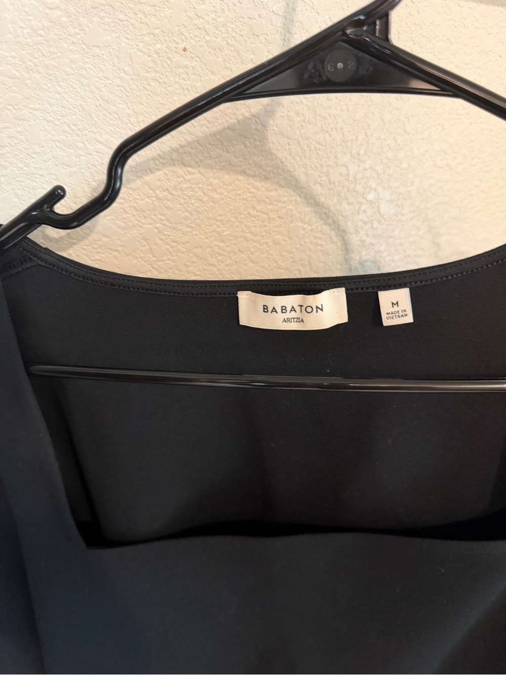 Aritzia Black Square Neck Long Sleeve Top - Picture 2 of 2